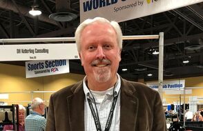 Numismatic expert Don Ketterling has a passion for rare coins. Here he is enjoying his work at the Long Beach Expo coin show.